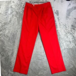 Vintage Corbin Squire Pleated Trousers Men's Size 37 Red Made in USA Slacks